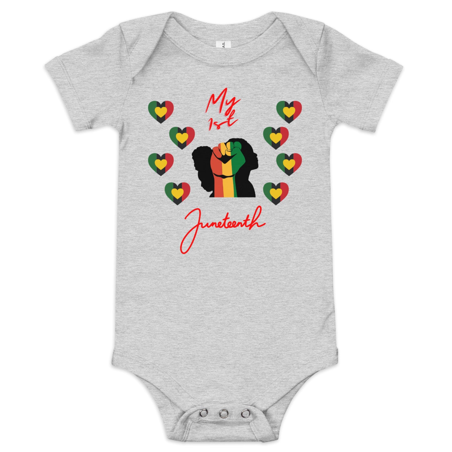 Baby Juneteenth Faces & Hearts