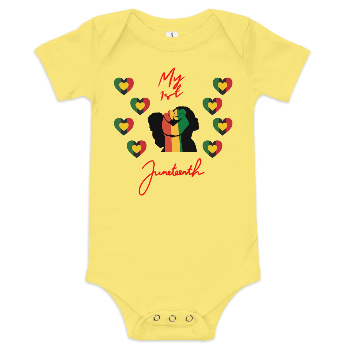 Baby Juneteenth Faces & Hearts