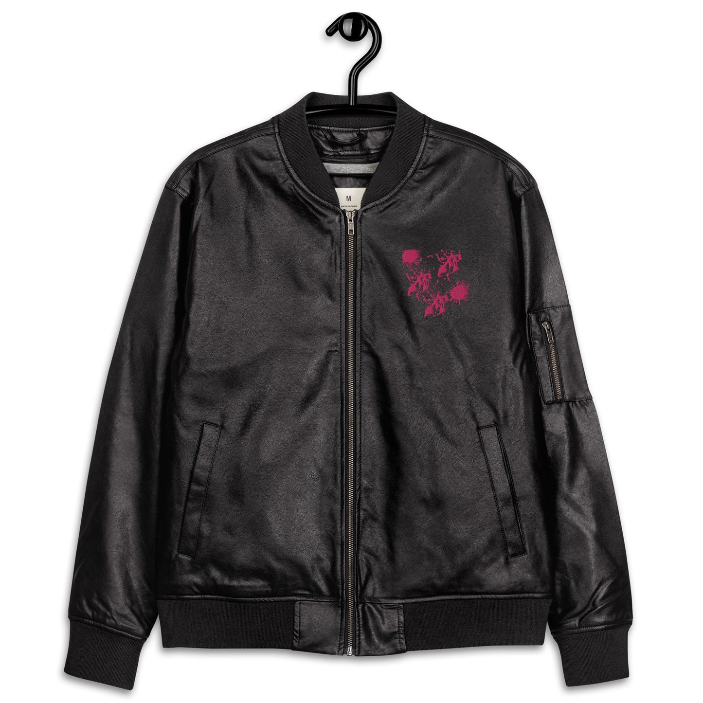 Splash Leather Bomber Jacket