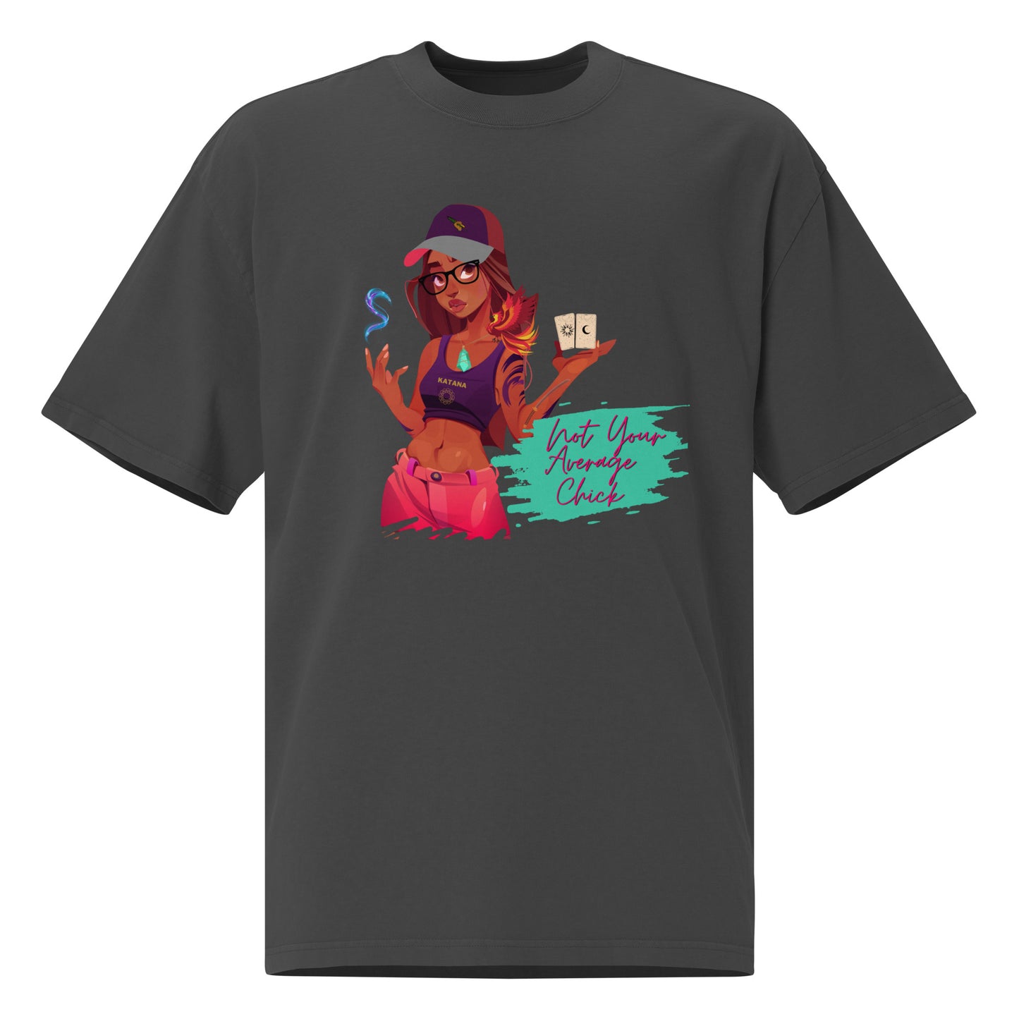 Not Average Katana Oversized faded t-shirt