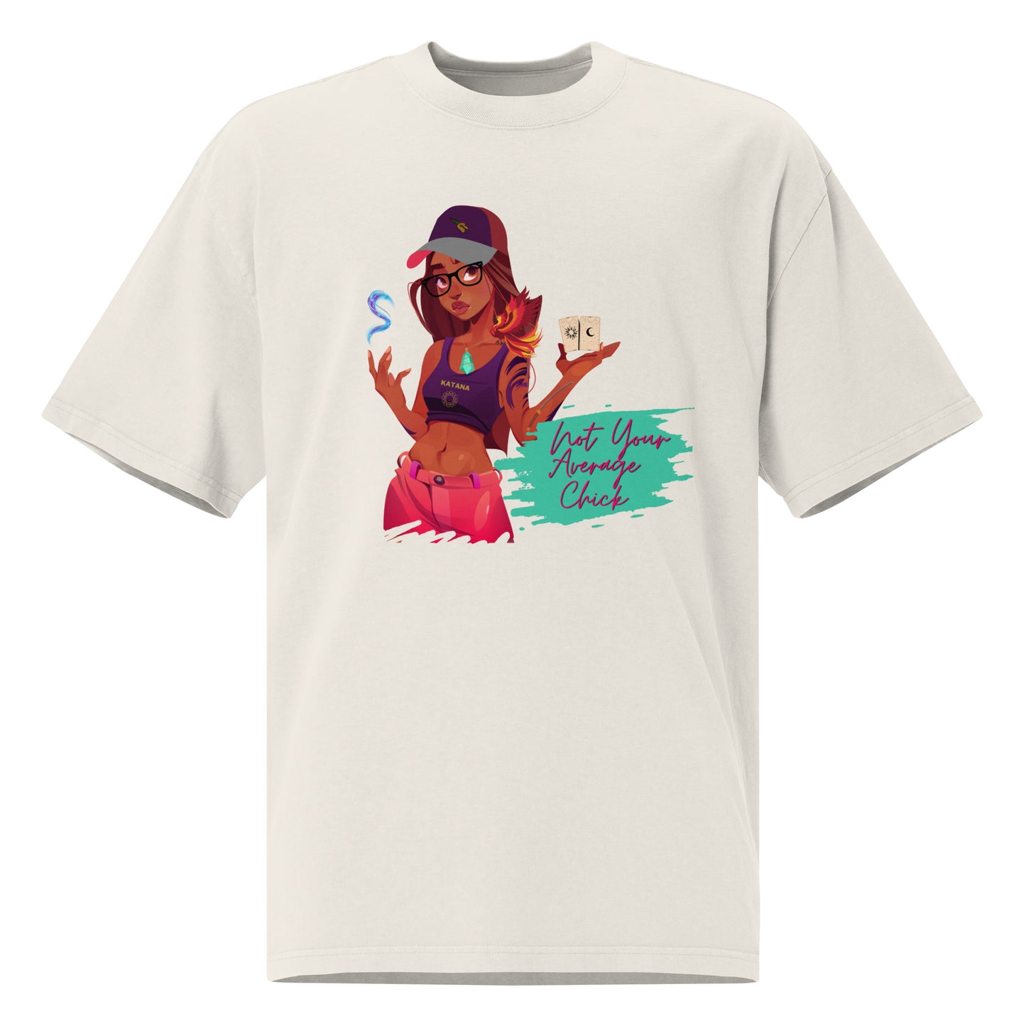 Not Average Katana Oversized faded t-shirt