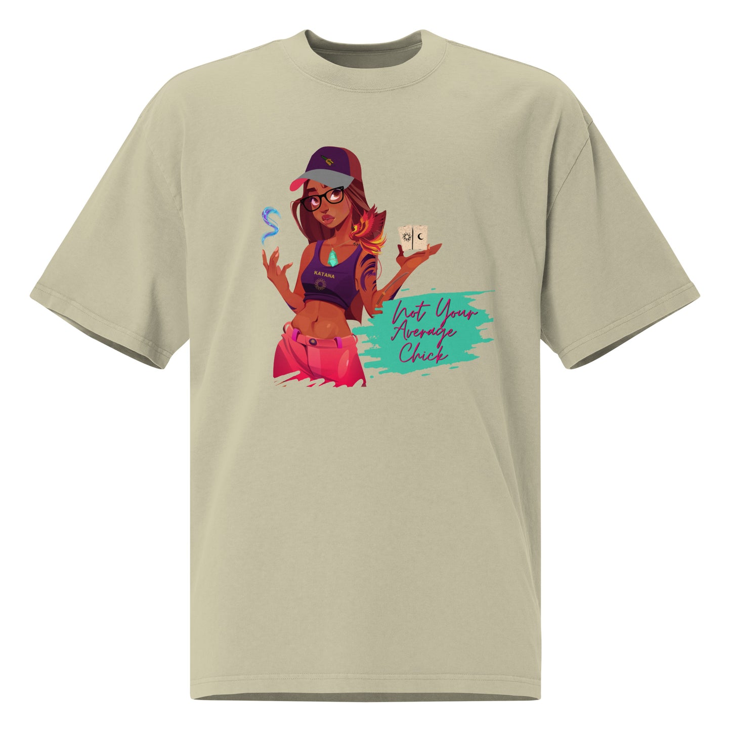 Not Average Katana Oversized faded t-shirt
