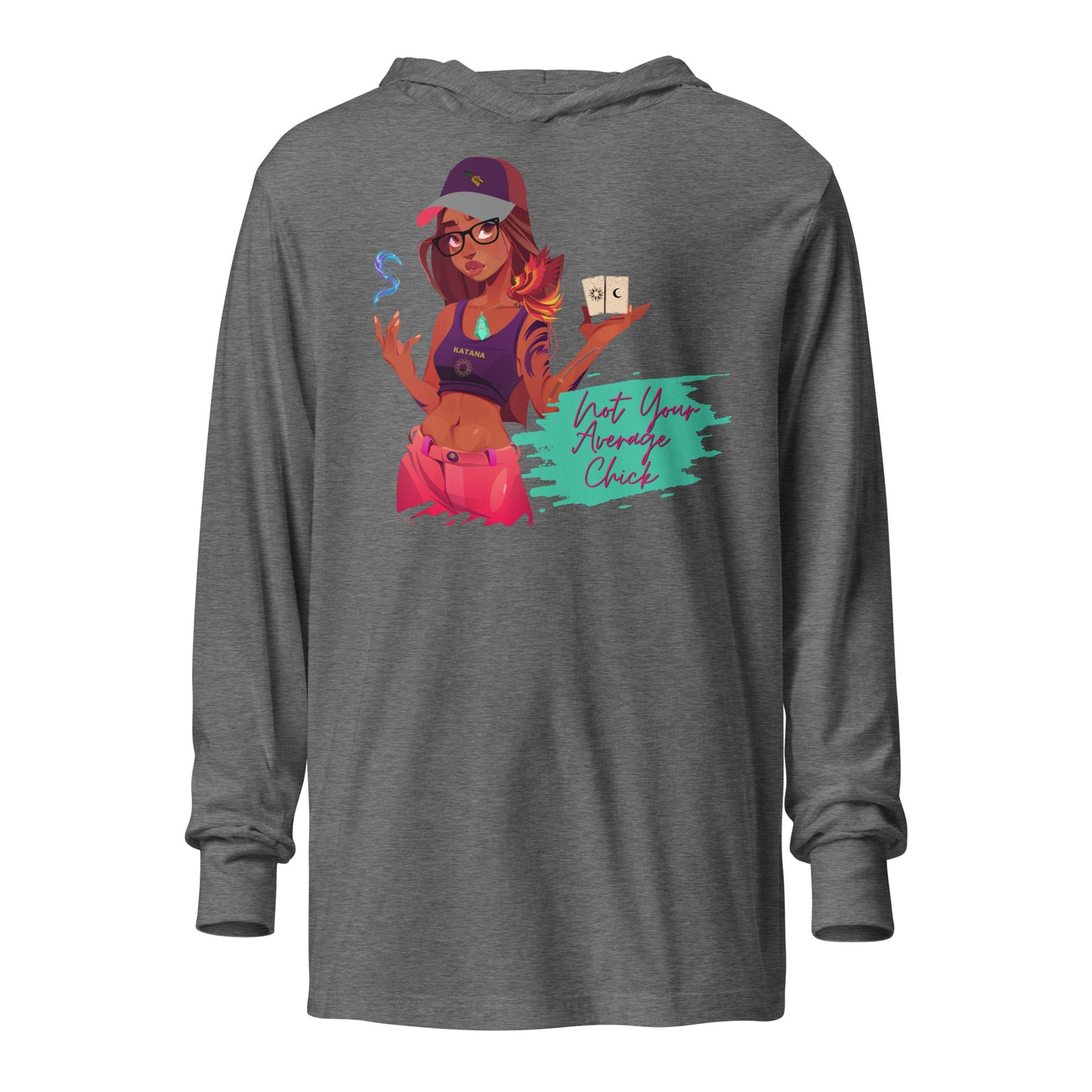Not Average Hooded long-sleeve tee
