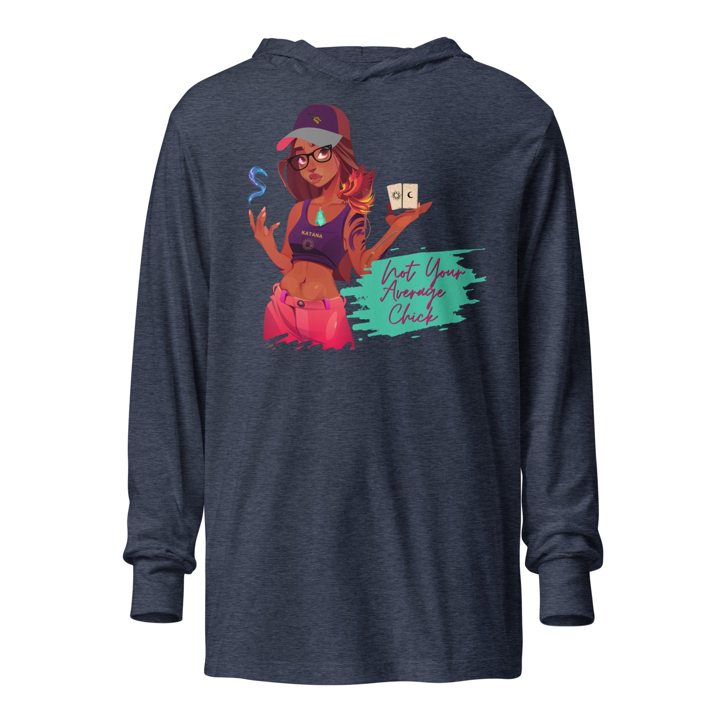Not Average Hooded long-sleeve tee