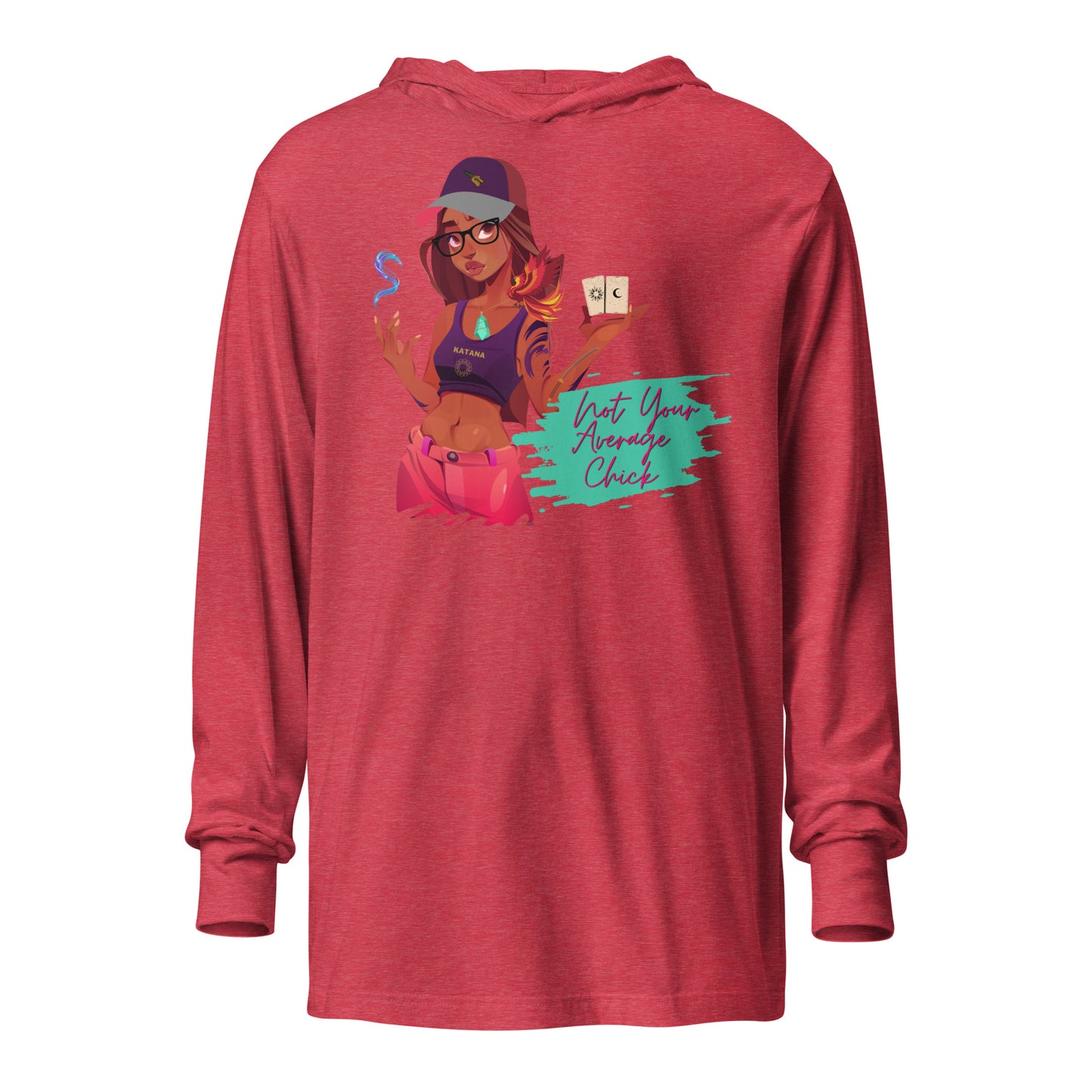 Not Average Hooded long-sleeve tee