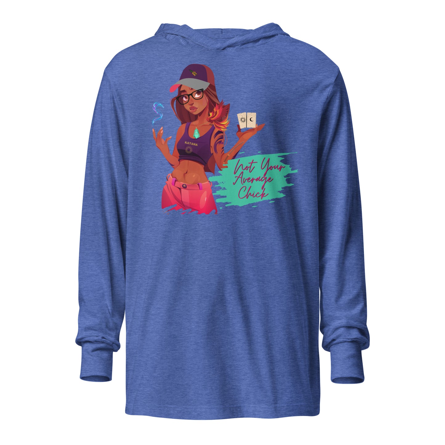 Not Average Hooded long-sleeve tee