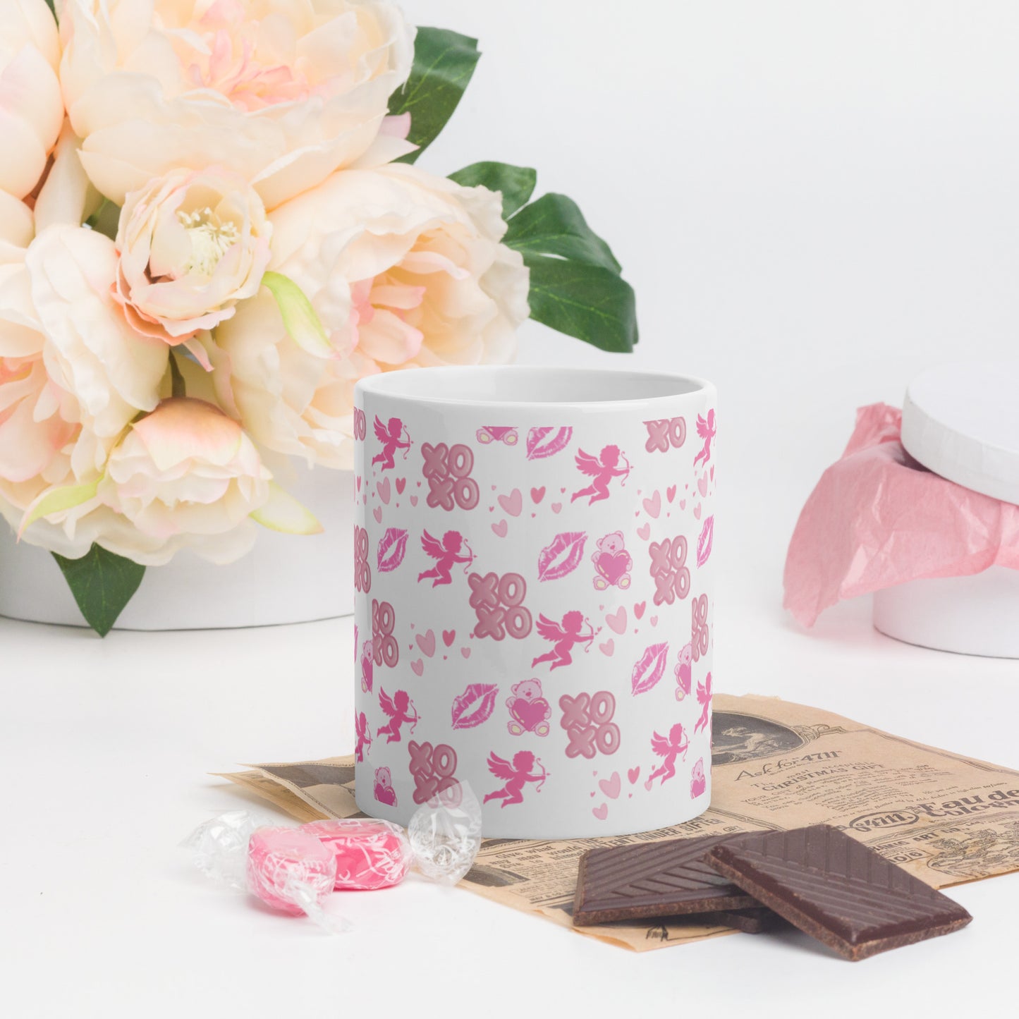 V-Day White mug