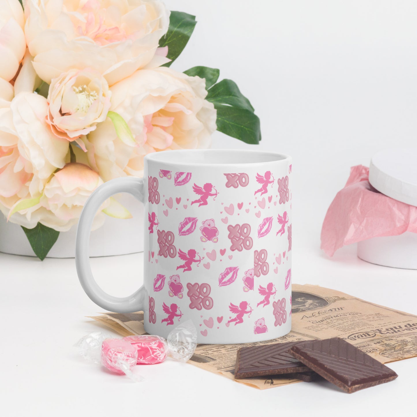 V-Day White mug