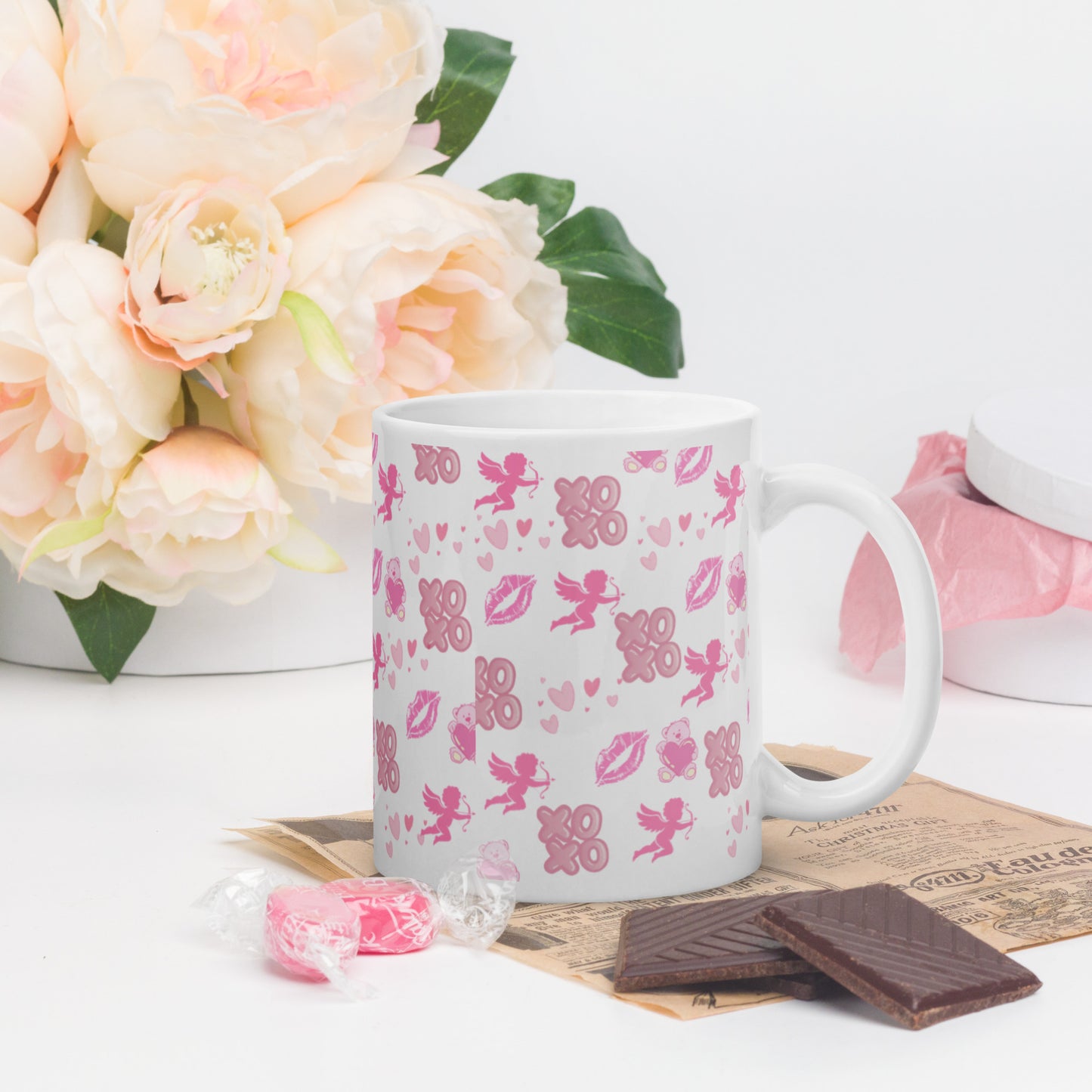 V-Day White mug
