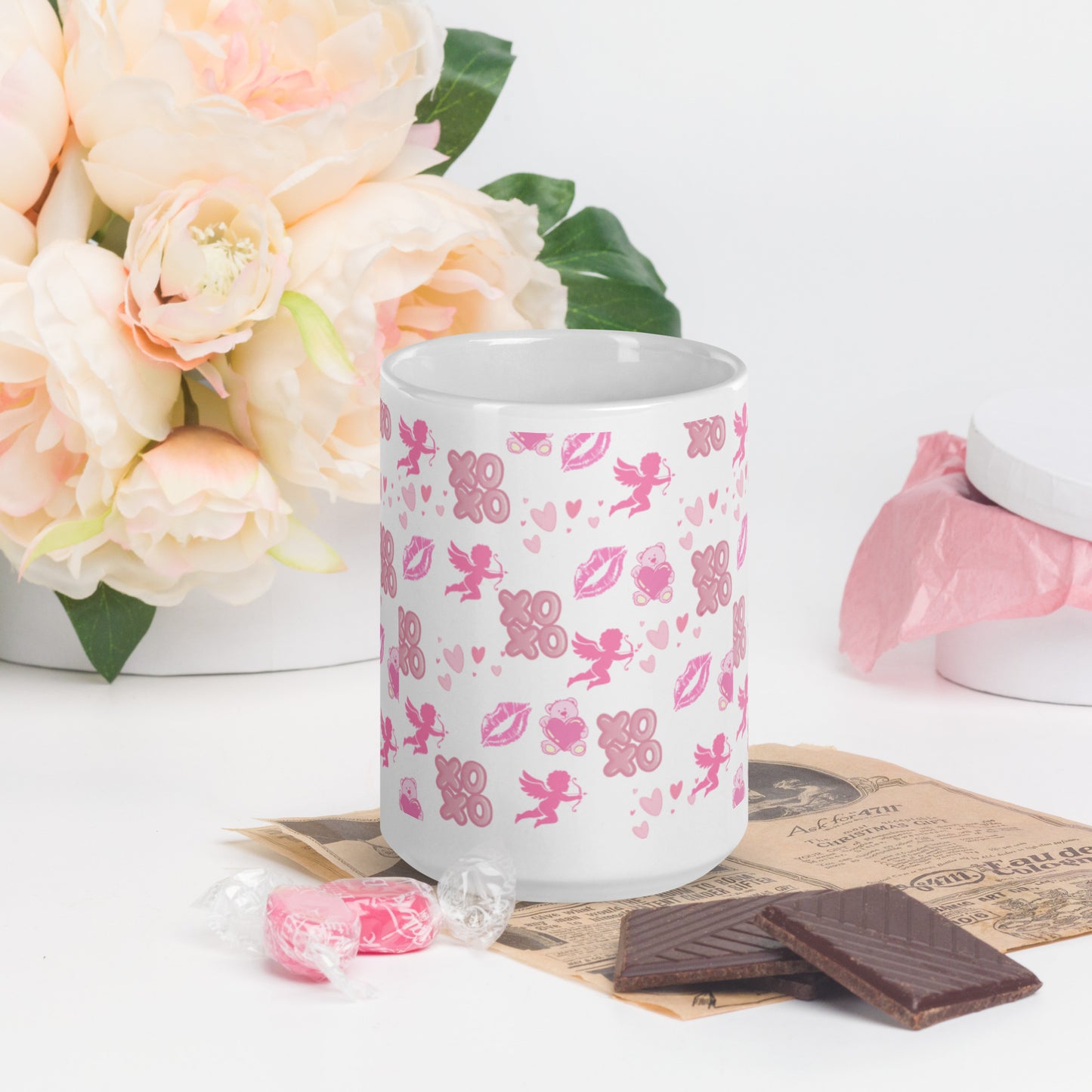 V-Day White mug