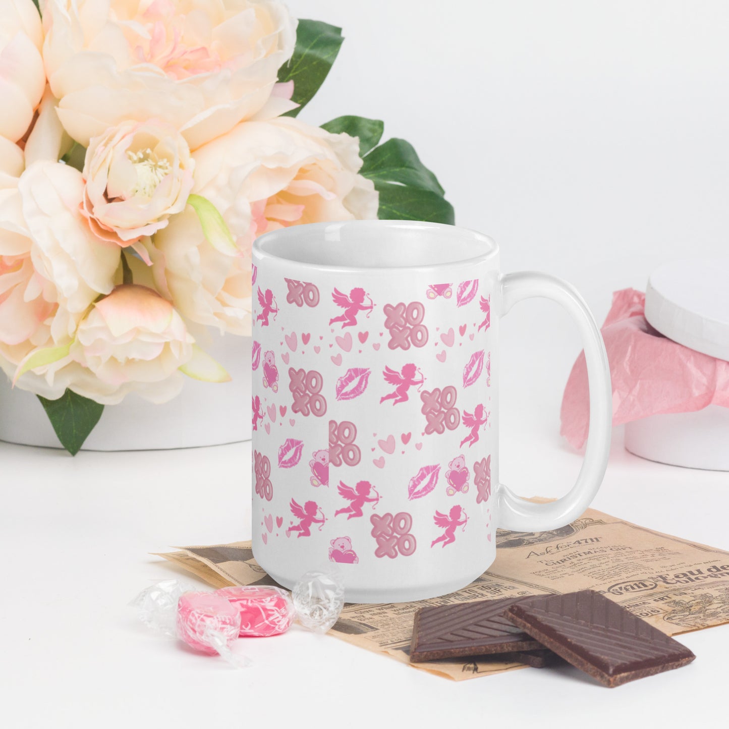 V-Day White mug