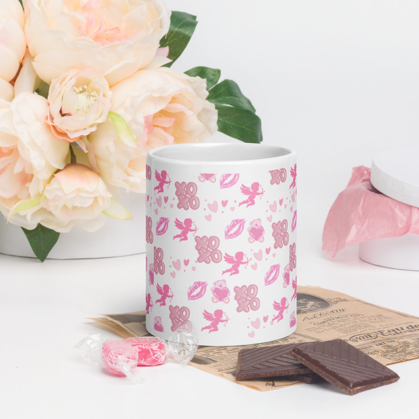 V-Day White mug
