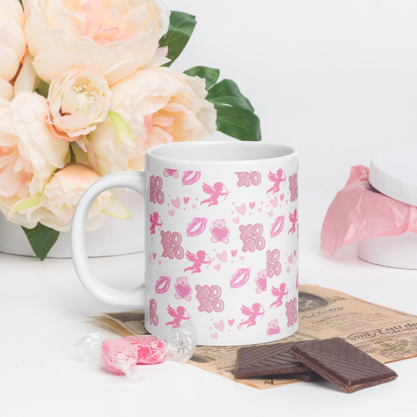 V-Day White mug
