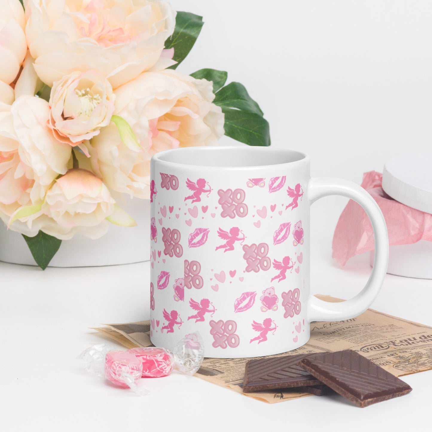 V-Day White mug
