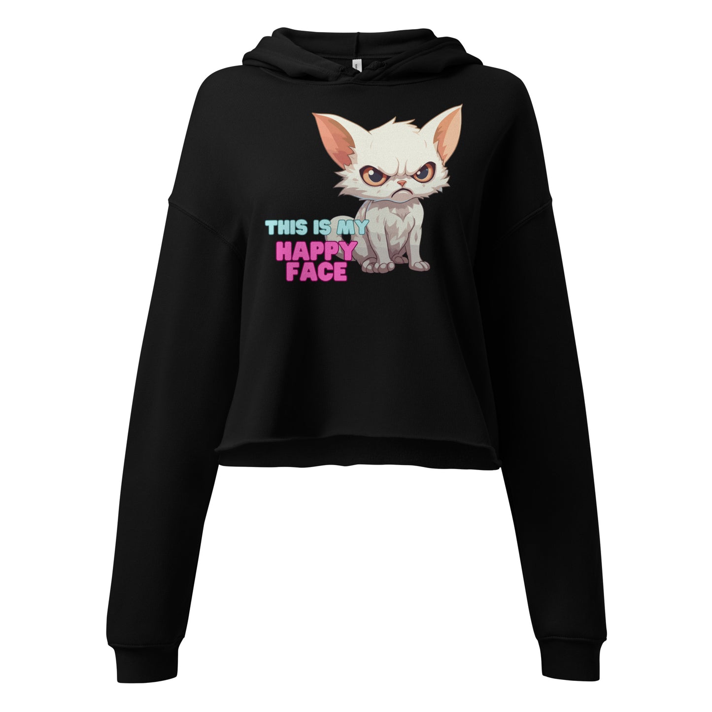 Happy Face Crop Hoodie