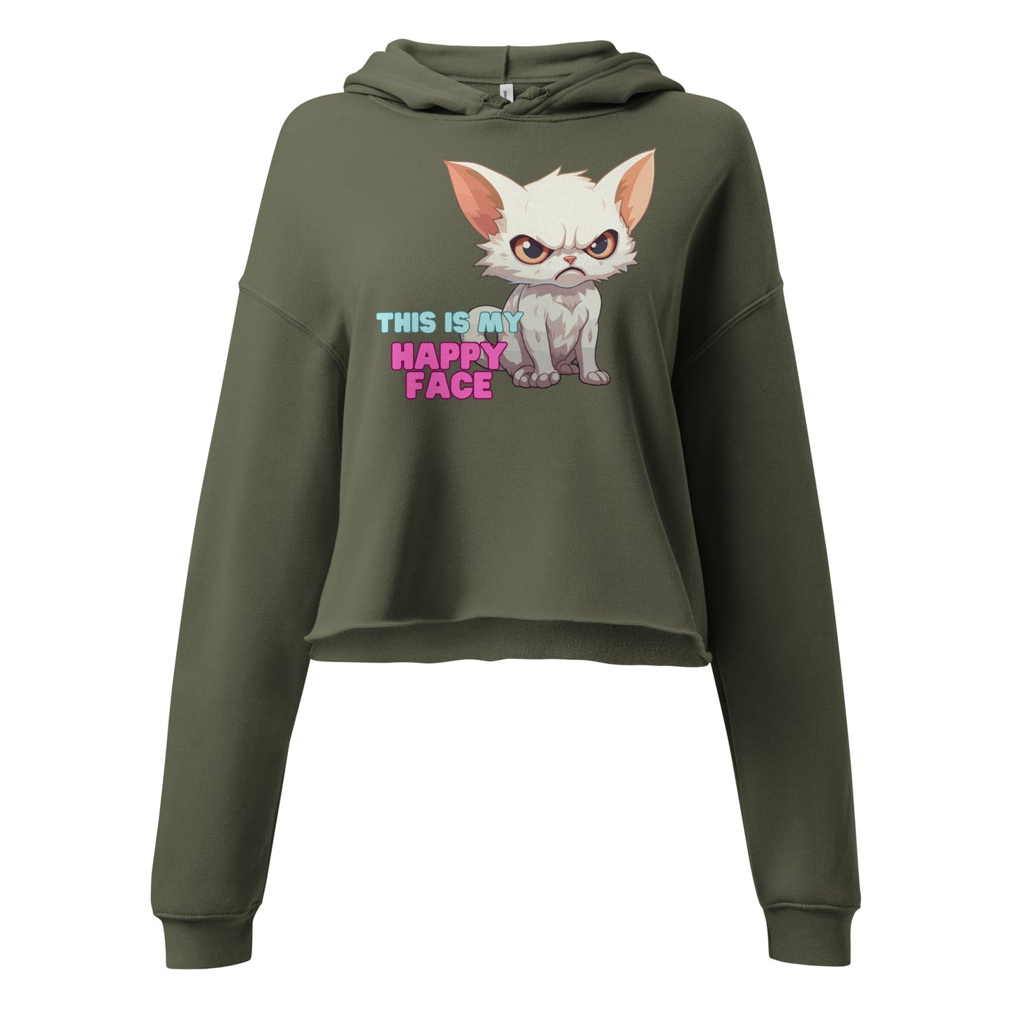 Happy Face Crop Hoodie