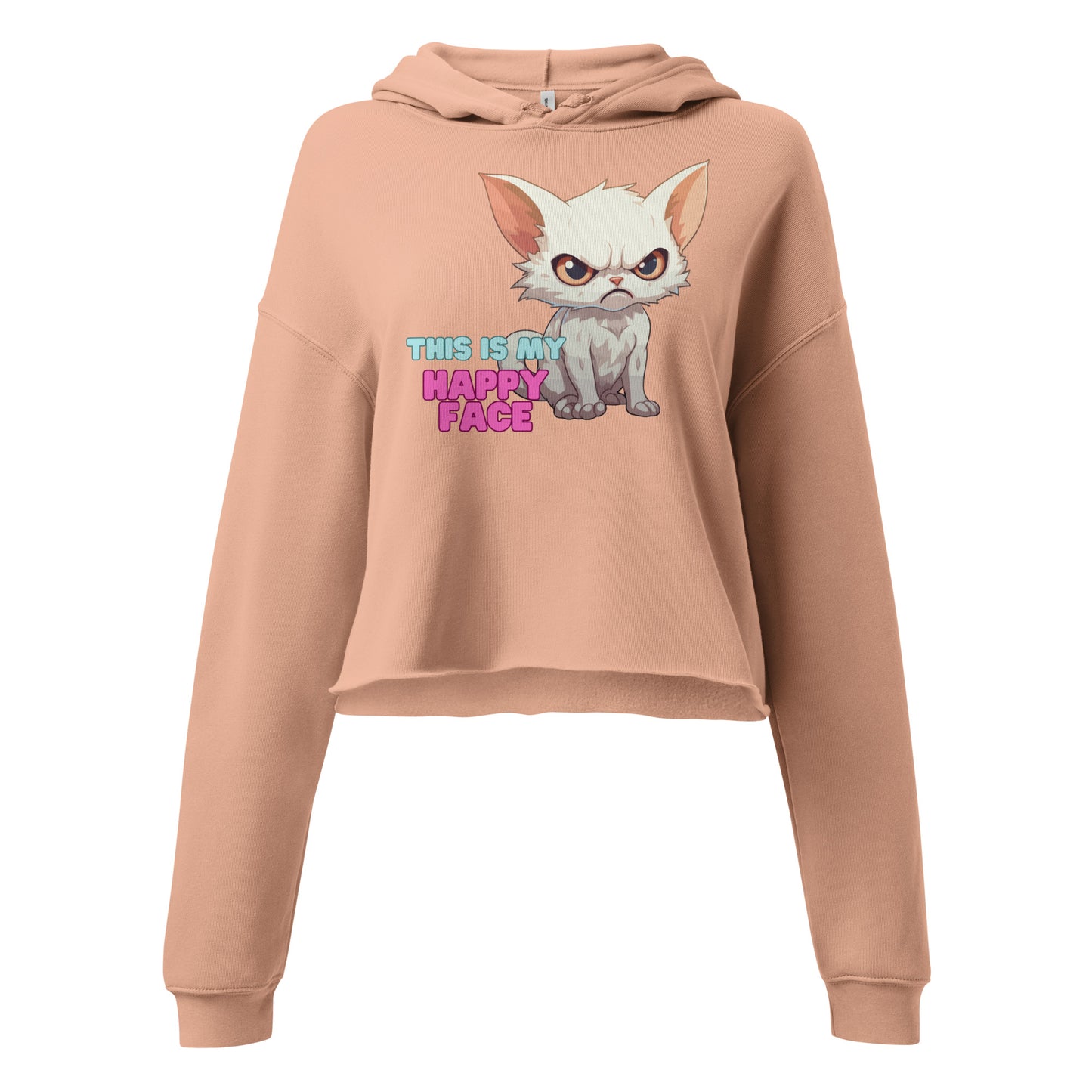 Happy Face Crop Hoodie