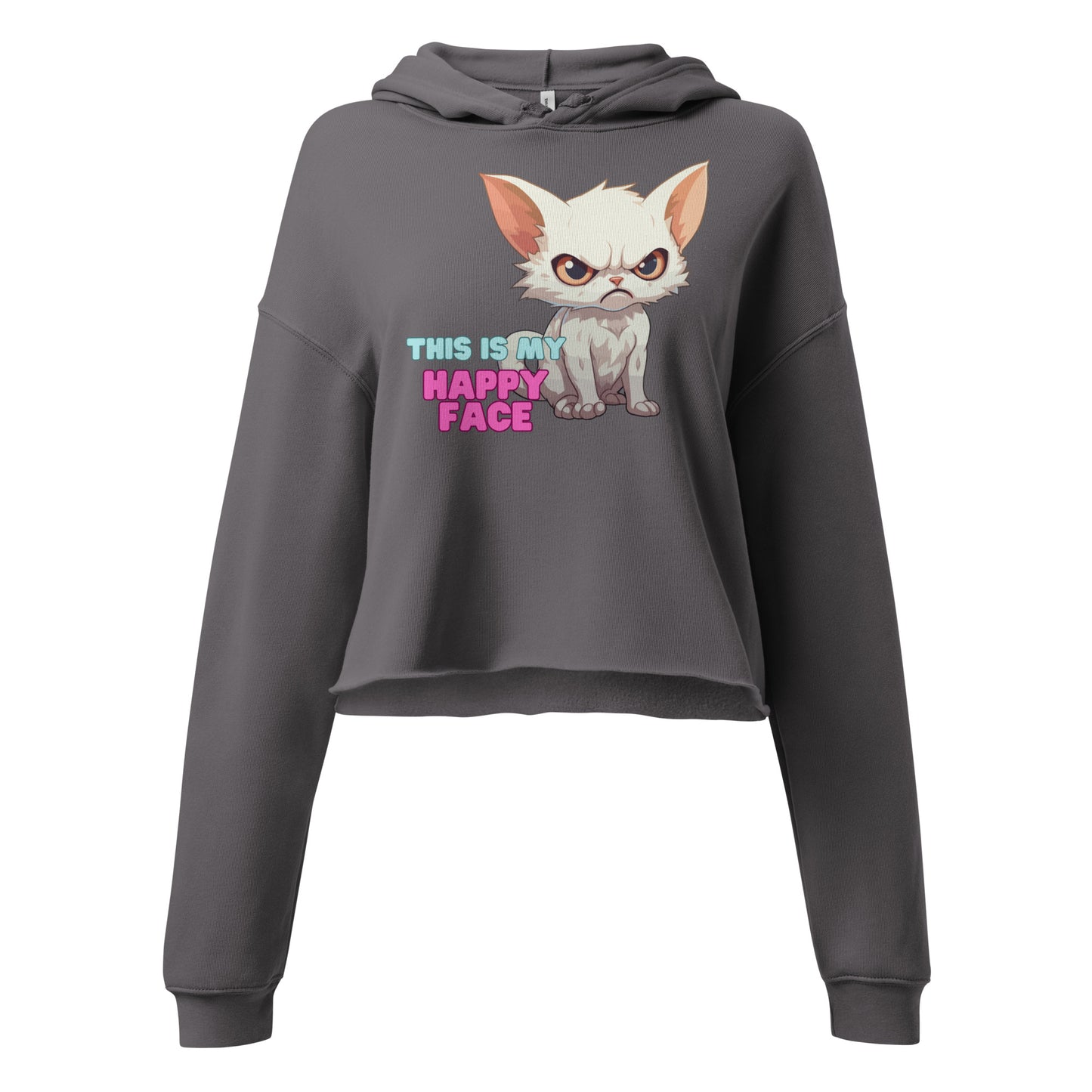 Happy Face Crop Hoodie