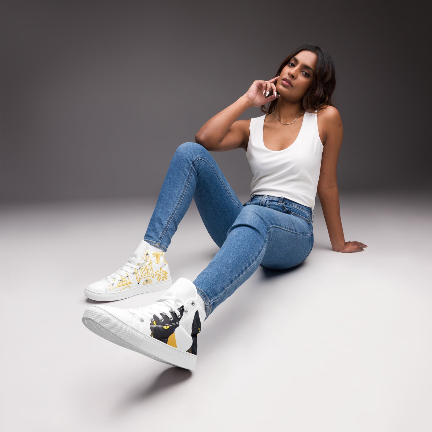 Bastet Women’s high top canvas shoes
