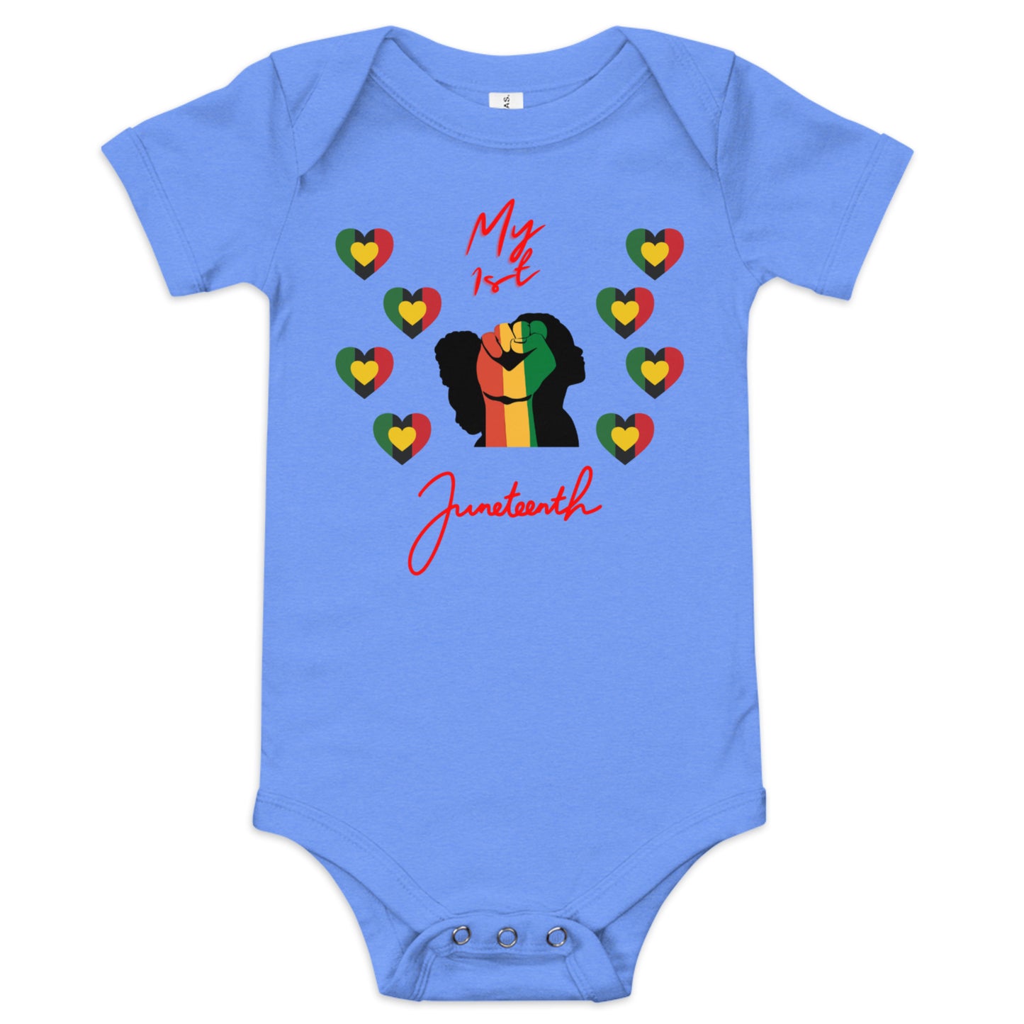 Baby Juneteenth Faces & Hearts