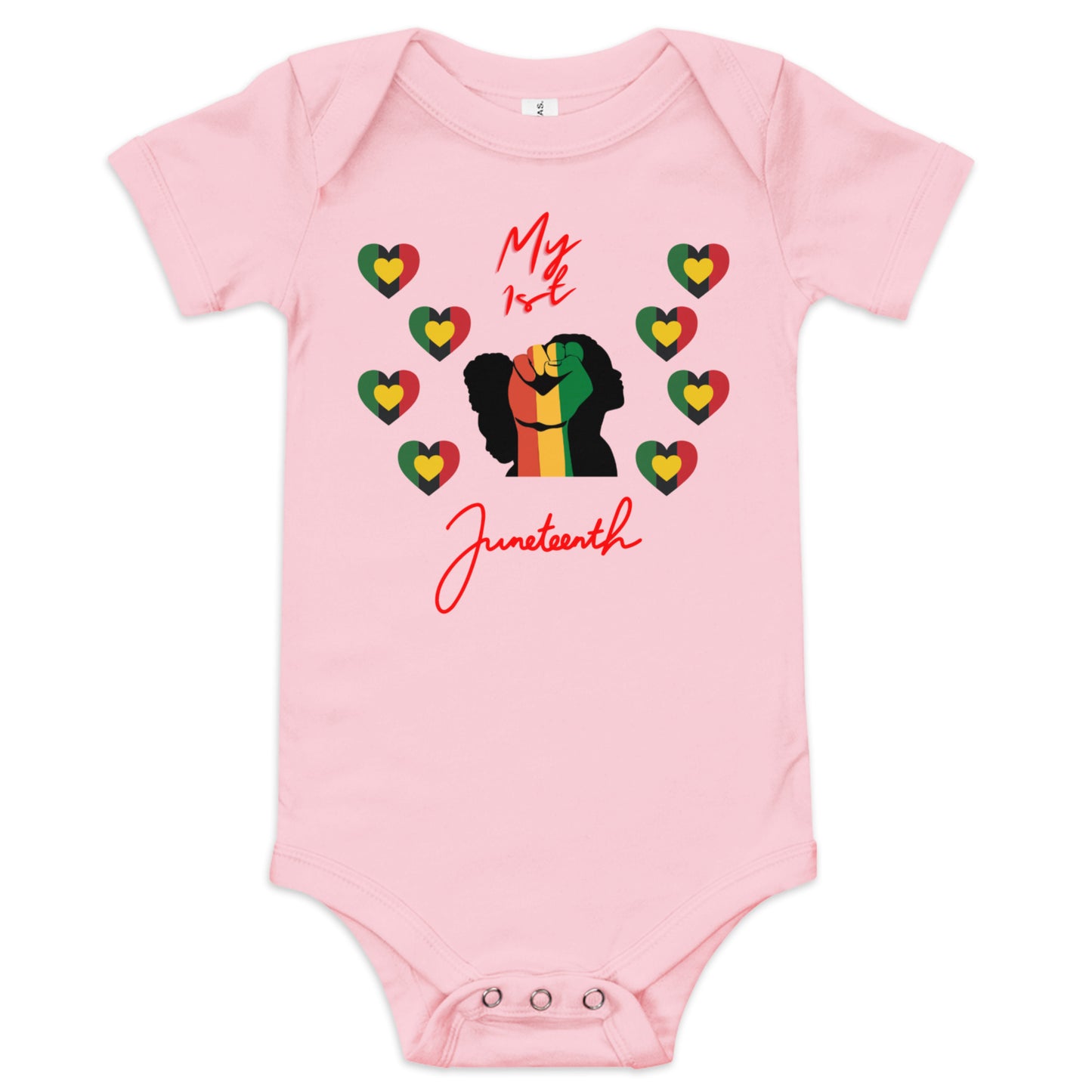 Baby Juneteenth Faces & Hearts