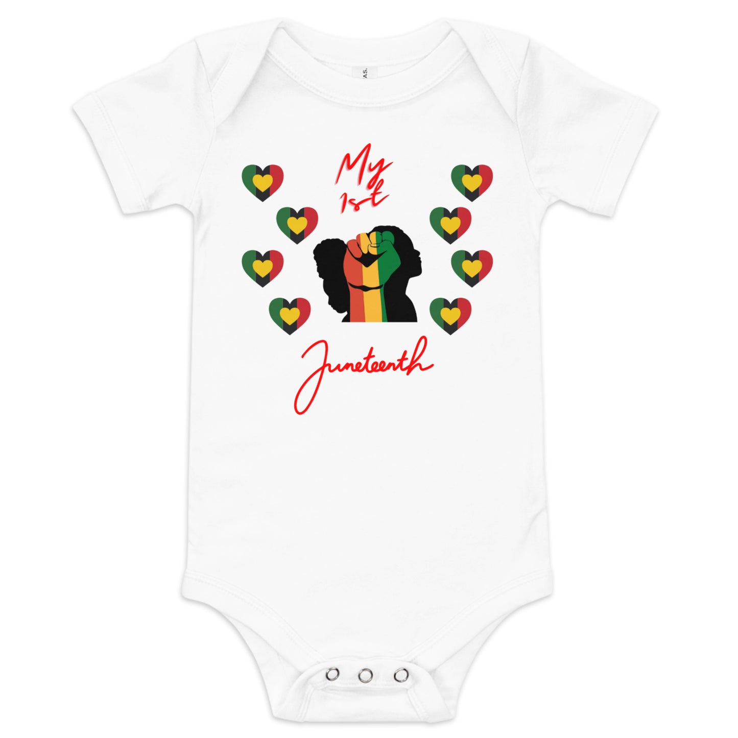 Baby Juneteenth Faces & Hearts