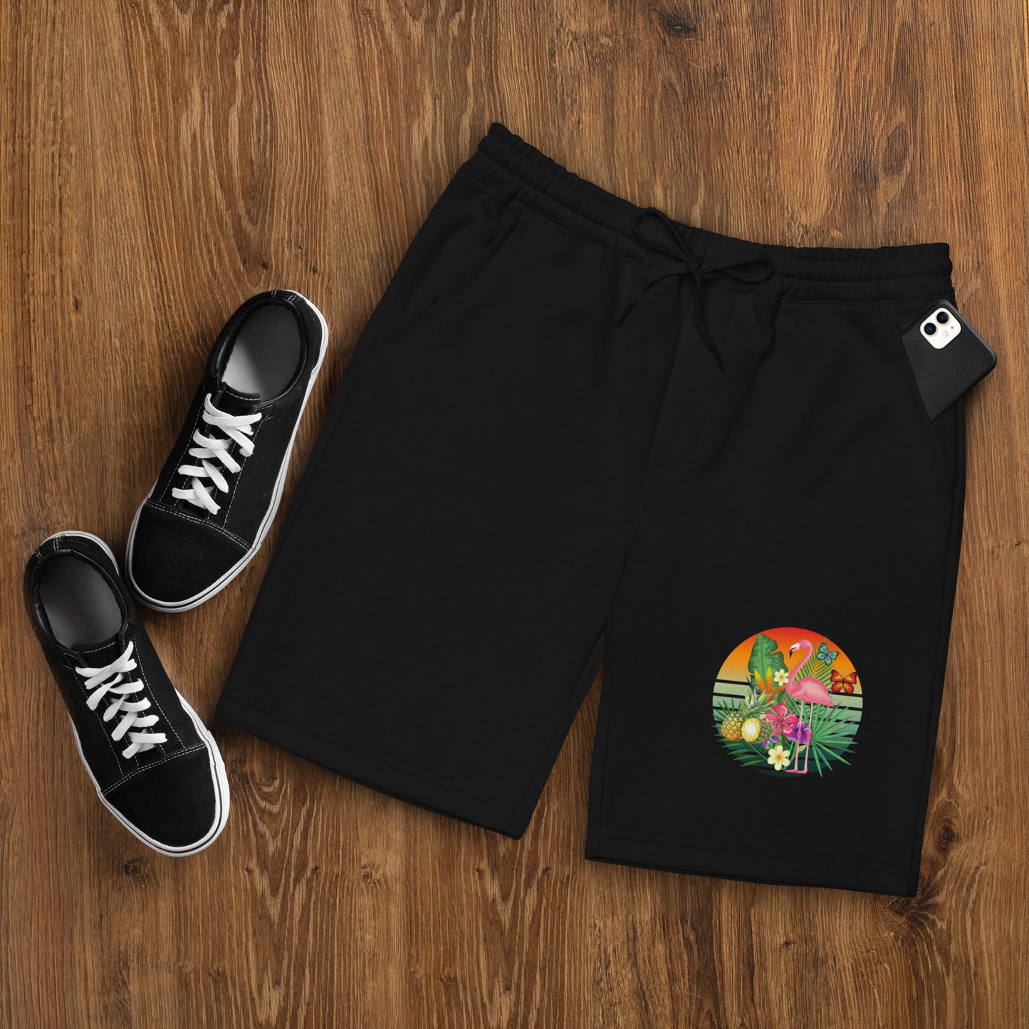 Tropical fleece shorts