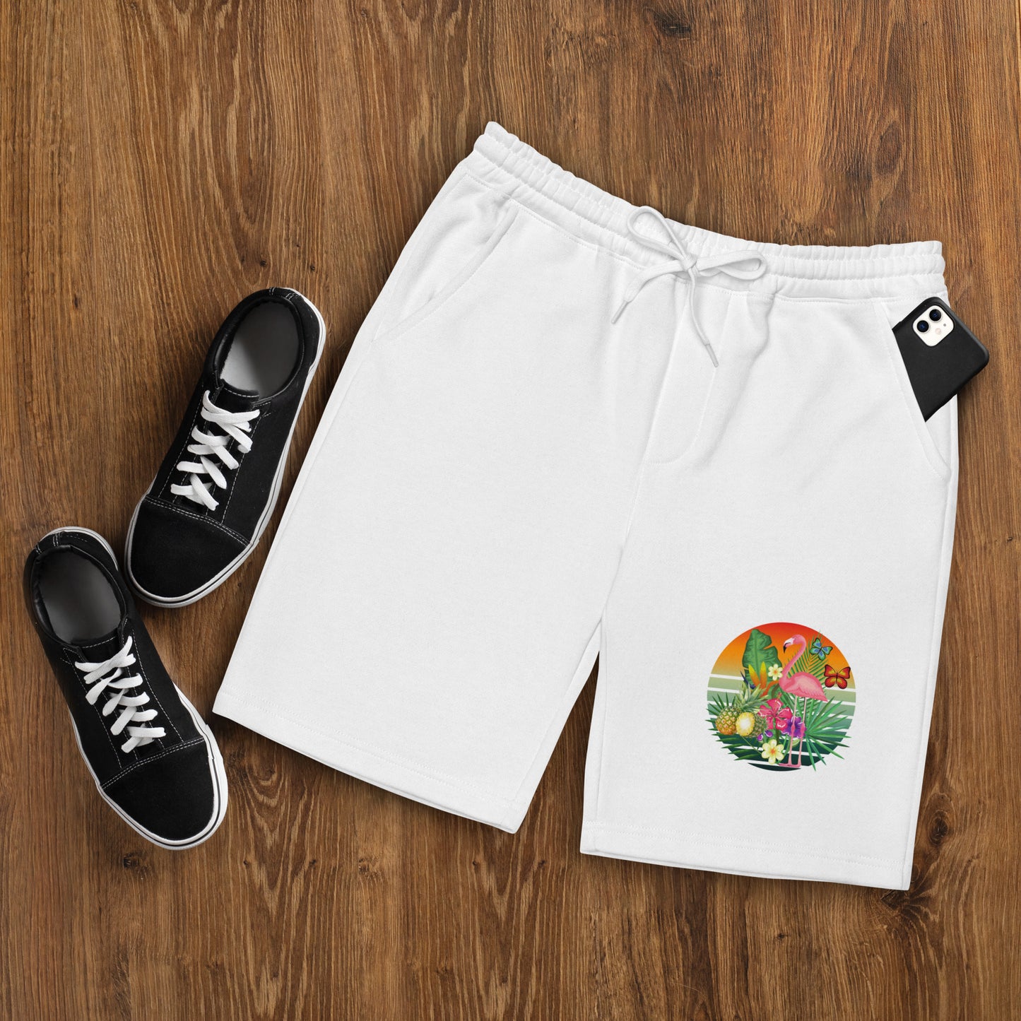 Tropical fleece shorts