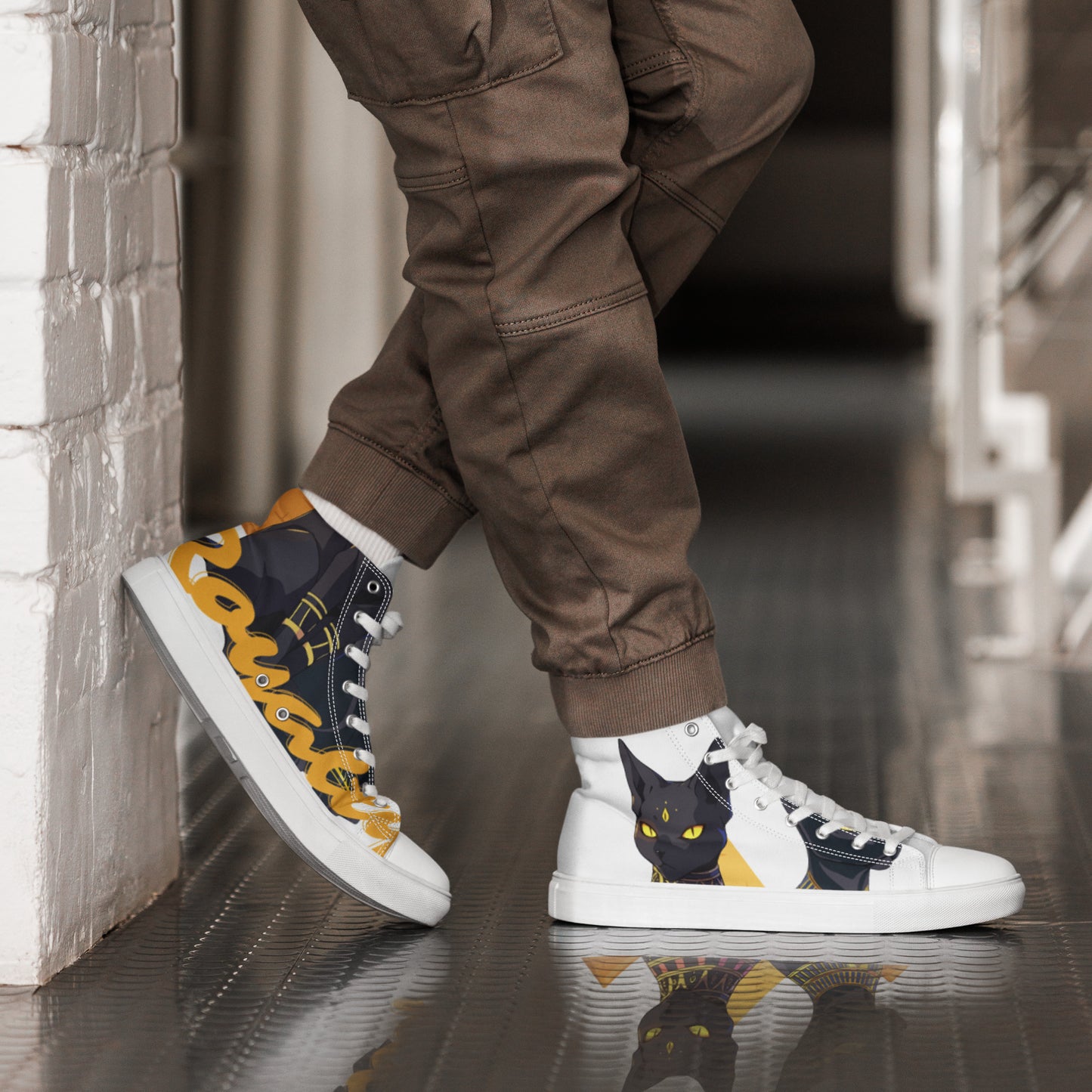 Bastet Men’s high top canvas shoes
