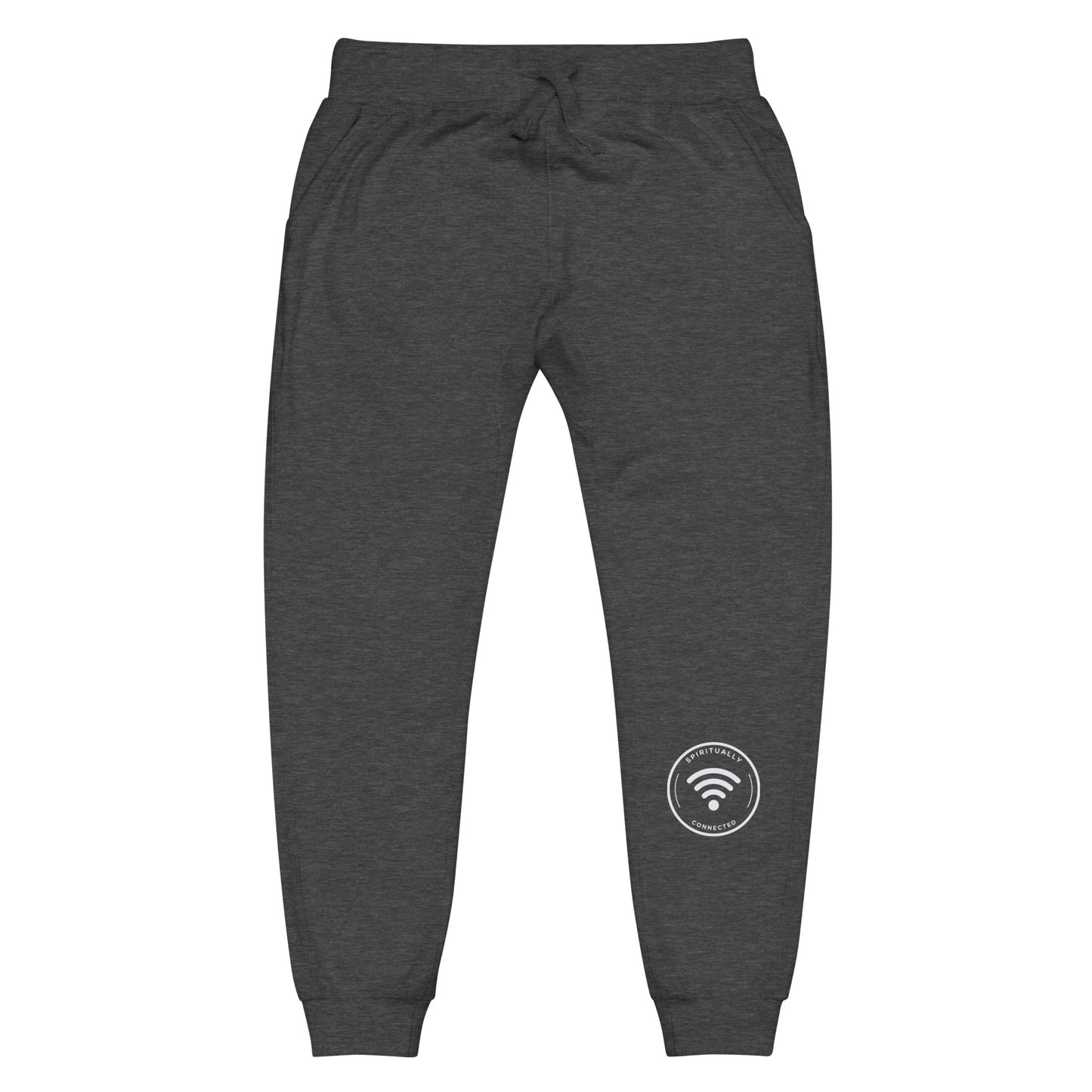 Connected Unisex fleece sweatpants (white)