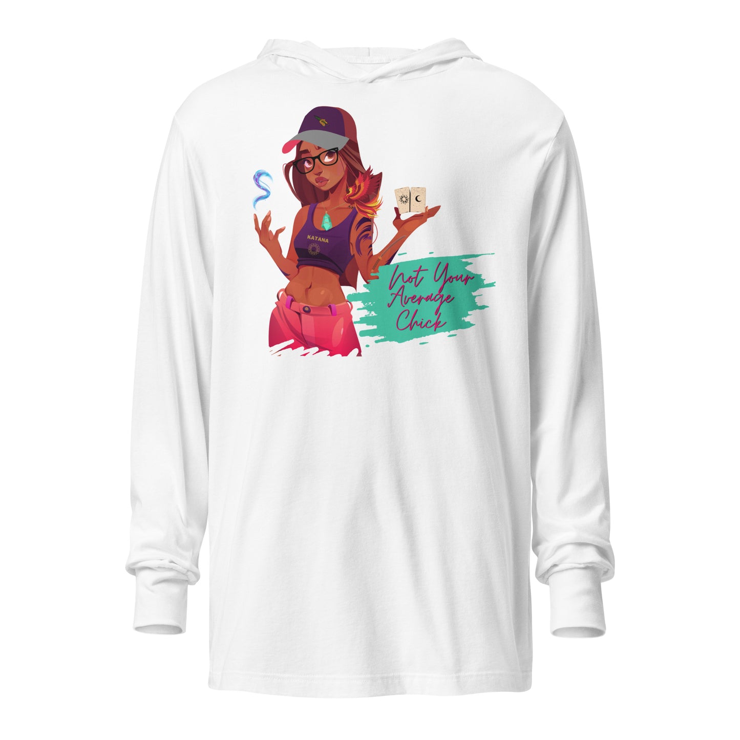 Not Average Hooded long-sleeve tee