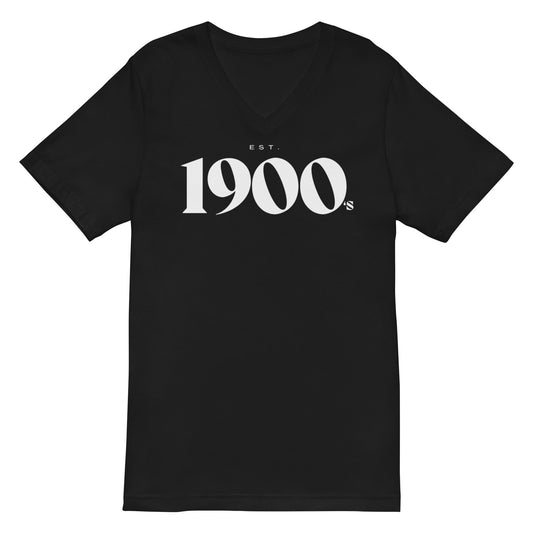 1900s White V-Neck Tee